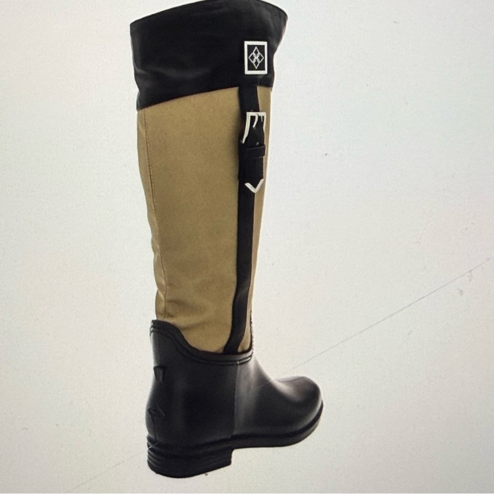 DAV Coventry Brown and Tan Nylon & Rubber. High Boots size 10